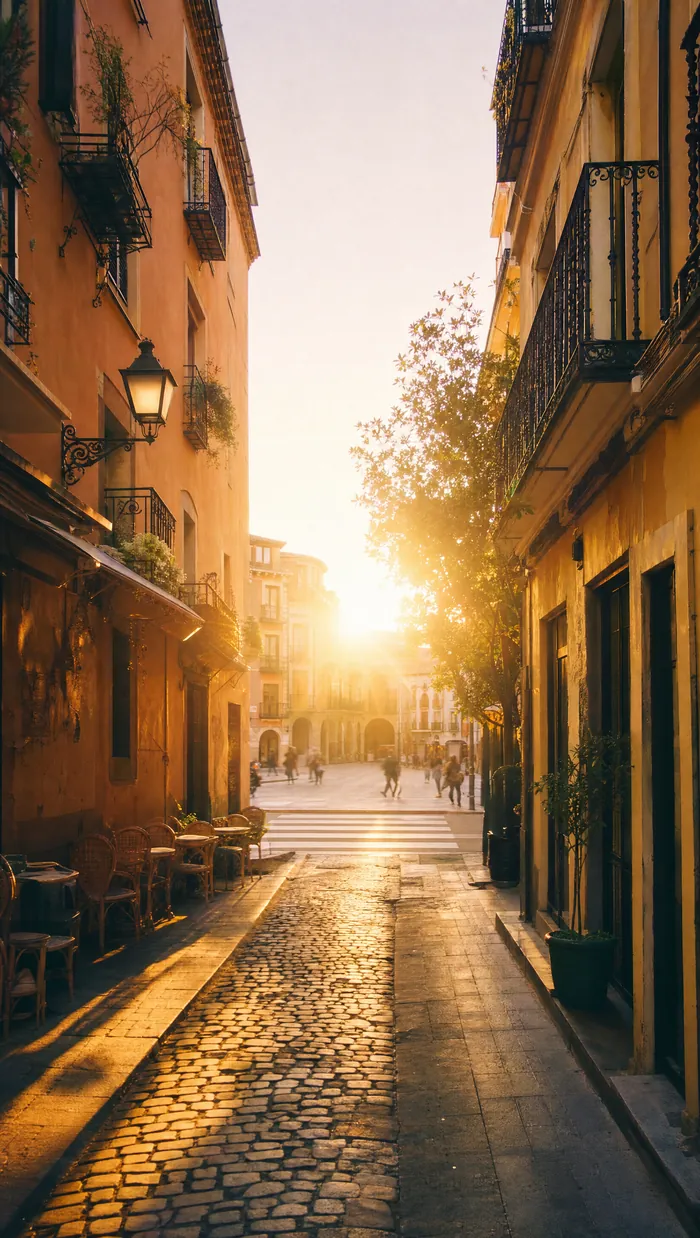 Altstadtgasse im Abendlicht als Ortsreferenz